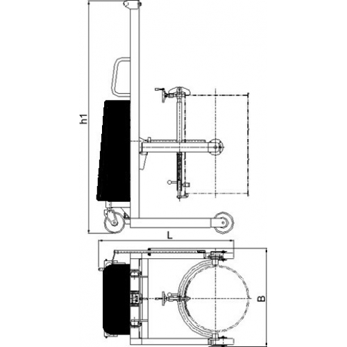 Штабелер-бочкокантователь 0,35 т 2,5 м CDT с электроподъемом