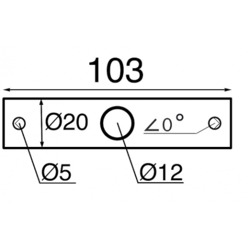 Ось ручки (0°)