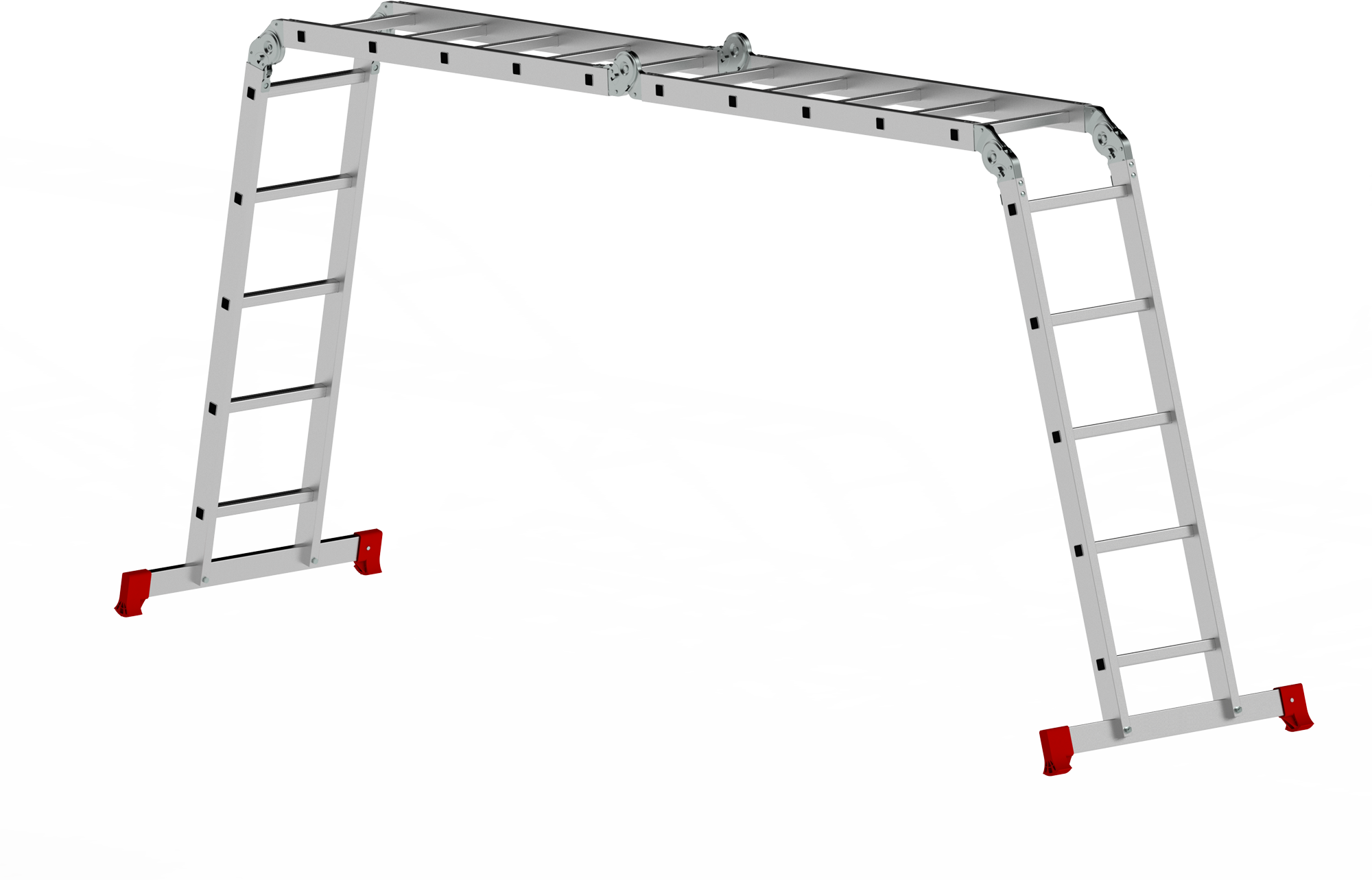 2 Слона - Лестницы алюминиевые трансформер (четырехсекционные)