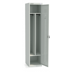 Модульный металлический шкаф для одежды ШРС-11-400 с перегородкой